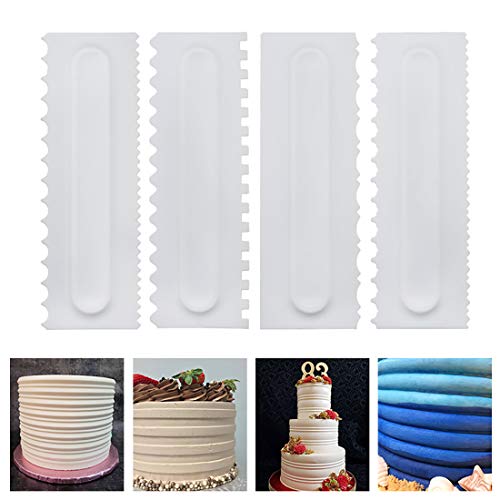 LUUFAN Rasqueta para tartas, crema de mantequilla, más suave, para repostería, decoración de pasteles, espátulas para fondant, cortador de pasteles, herramientas de horneado Cover