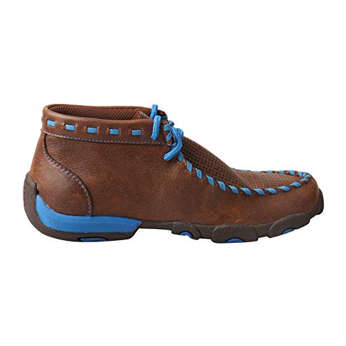 Image of Twisted X Chukka Driving Moc (Little Kid /Big Kid) Brown /Blue 12 Little Kid Medium