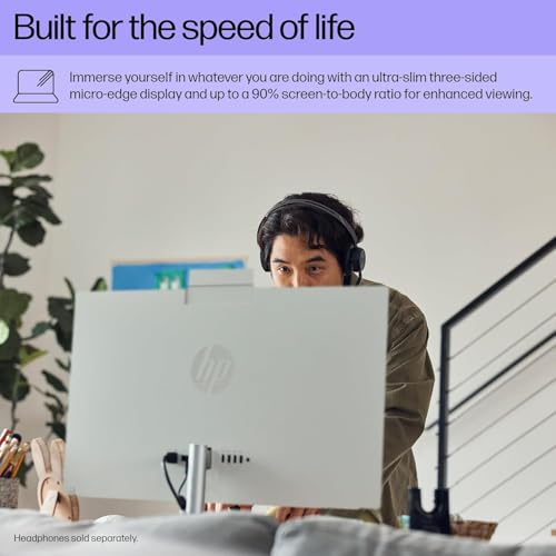 HP 27 Ultra 7 Business All-in-One Desktop, 27" FHD, Intel 12 Cores Ultra 7 155U (Beats Intel i7-1355U), 32GB DDR5 RAM, 1TB SSD, Wireless KB & Mouse, Wi-Fi 6, Windows 11 Pro