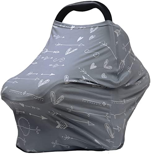Telo Allattamento KeaBabies Multifunzione - Coprisedile Auto, Copertura Passeggino E Sciarpa - Herringbone - Foto 3