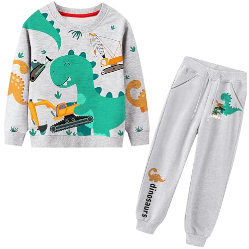 FILOWA - FILOWA Ensembles de Sport Garçon Fille Enfant Ensembles Survêtements Jogging Pantalons et Haut Coton Sweater Pullover Manches Longues Sportswear Automne Hiver Unisexe 2-7 Ans