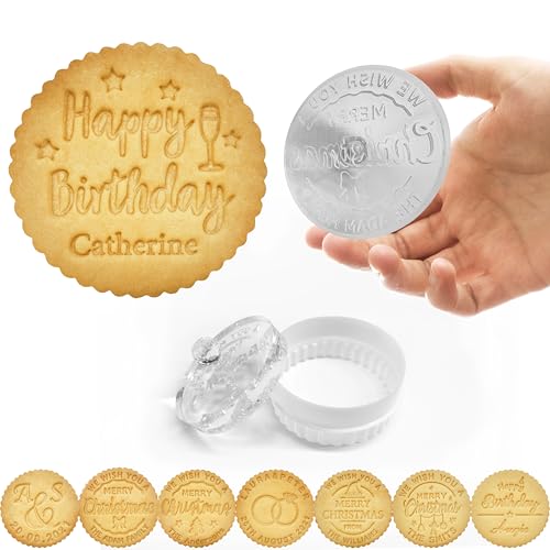 Tampon à biscuits personnalisé avec 6 emporte-pièces personnalisés pour décoration d'anniversaire