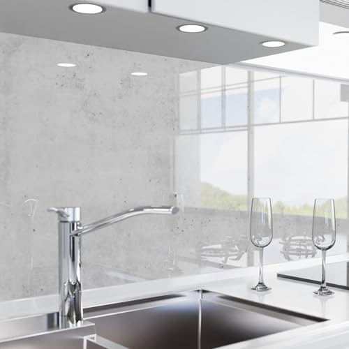 danario Küchenrückwand selbstklebend - Glasoptik - Spritzschutz Küche -...
