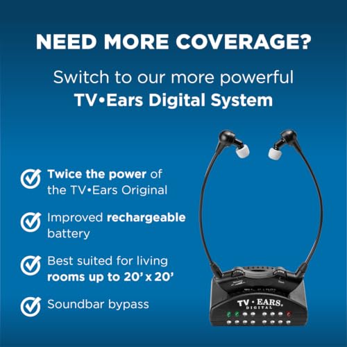 Image of TV Ears Improved Original Wireless Headset System for TV - Model 11681