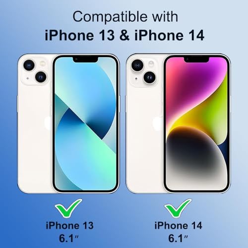 Image of SBMS Ultra-Hybrid Crystal Clear Back Case Cover for iPhone 14 / iPhone 13 | Shockproof Design | Hard Back Cover for iPhone 14 / iPhone 13 (PC & TPU, Magsafe Compatible, Clear)