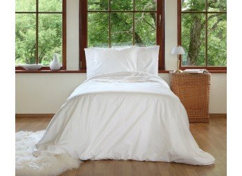 Feuilles en coton bio à plat pour une chambre parentale écoresponsable