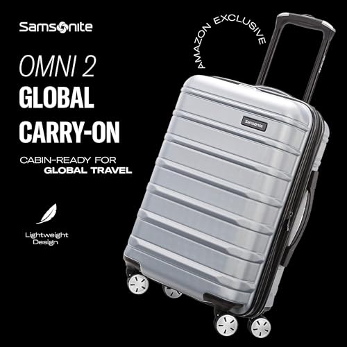 Image of Samsonite Omni, Purple, Carry-on Spinner, Omni 2 Hardside Expandable Luggage With Spinners