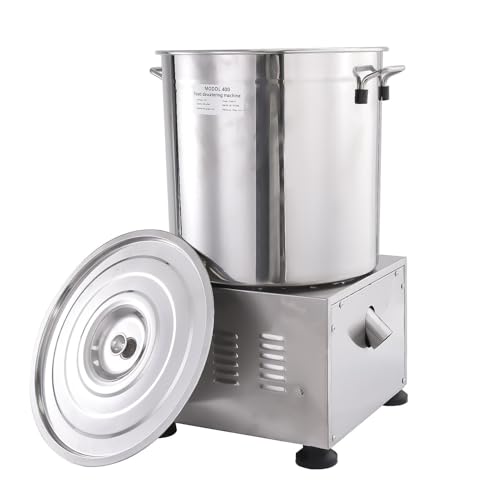 Girador de ensalada eléctrico, Girador de verduras - Secador de verduras de gran capacidad de acero inoxidable de 15 litros - Hilandero eléctrico para lavadora de verduras, hilandero de ensalada de me