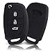 ASARAH Premium Silikon Schlüsselhülle kompatibel mit Hyundai, Schutzhülle Autoschlüssel Cover - Schwarz HY 3BKB-b