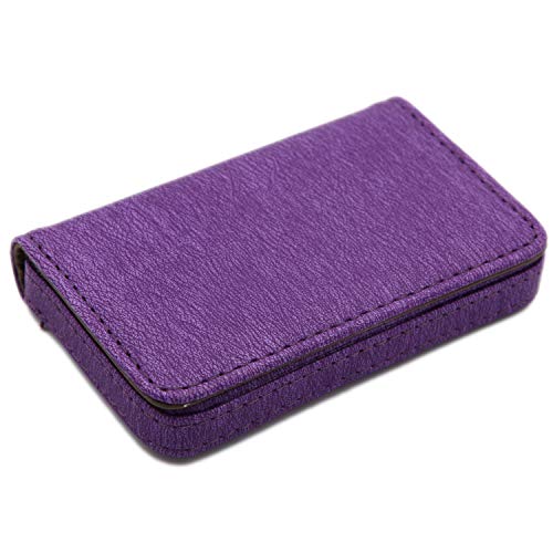 Image of RFID Blocking Wallet - Minimalist Leather Business Credit Card Holder - Purple2