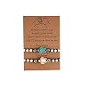 Fuqimanman2020 2pcs Bohemian Turquoise Turtle Beaded Braided Bracelet Set Adjustable String Strand for Women Summer Beach Holiday Jewelry #1