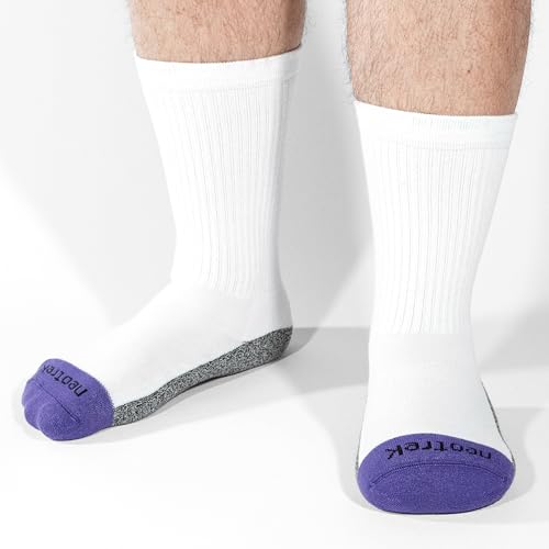 Transmet Crew Socks: Mixed Pair for Partial-Foot Amputees (1 Transmet Sock, 1 Standard Sock Per Pair) (3pk)3