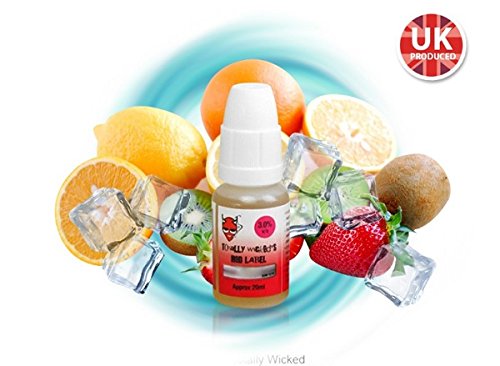 Totally Wicked - e-liquido Red Label 10ml, 50/50 GV/PG (Sin Nicotina) ENVIO GRATIS con 3 unidades- Sabor: Cereza y Menta