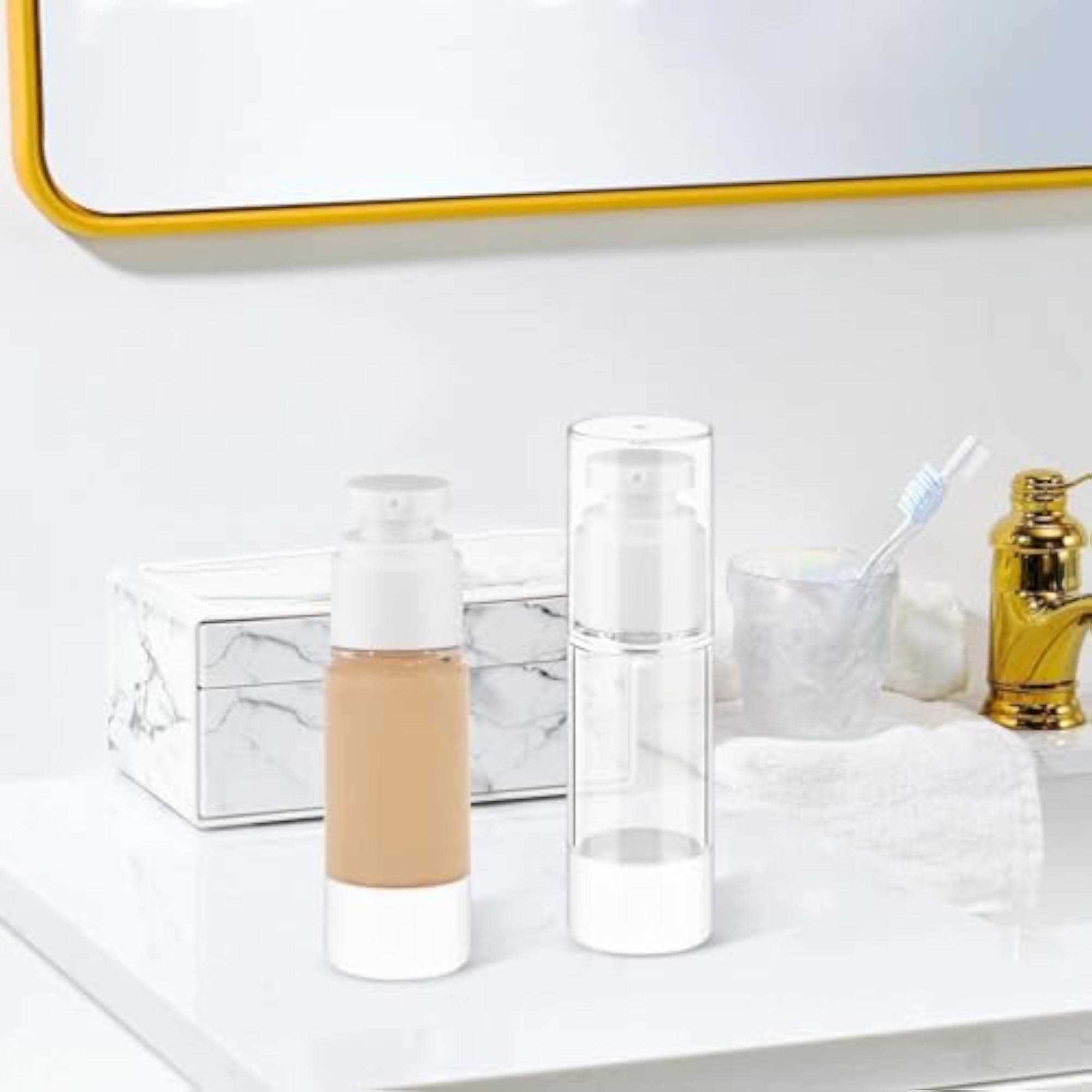 50ML Travel Pump Bottles, Refillable Cosmetic Containers