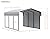 Arrow Carports Galvanized Steel Carport, with 1-Sided Enclosure, Compact Car Metal Carport Kit, 10' x 15' x 7', Charcoal