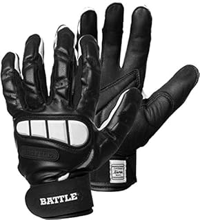 Battle Football Lineman Gloves, Adult, Black, Small