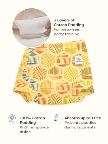 Image of superbottoms Padded Underwear for Babies & Toddlers, 3 Layers of Premium Cotton & DryFeel Layer, Ideal for Diaper-Free Time & Mess-Free Potty Training Pants, 6 Pack