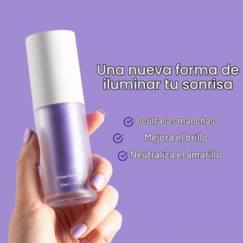 Miniatura 3 de Pasta Blanqueadora Dientes 30ml, Purple Blanqueador Dental, Color Corrector Serum Dientes, Dental Pasta de Dentes Blanqueante, Remoción de Manchas Dentales, Whiten and Brighten
