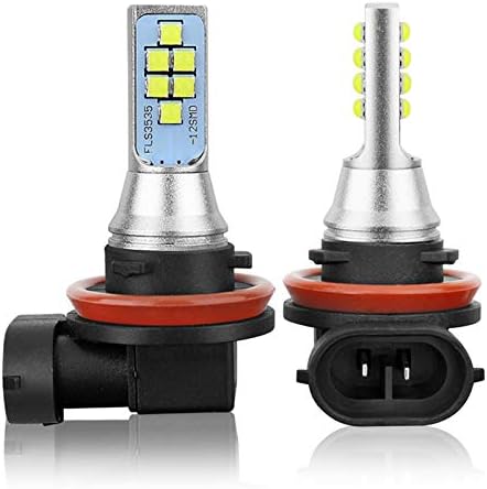 TOAUTO H11 LED Fog Lights Bulb White 6000k New Version Chips for Daytime Runnig Lights or Car Fog lights, 1200lm Excellent Bright White Light 12v 24v - pack of 2