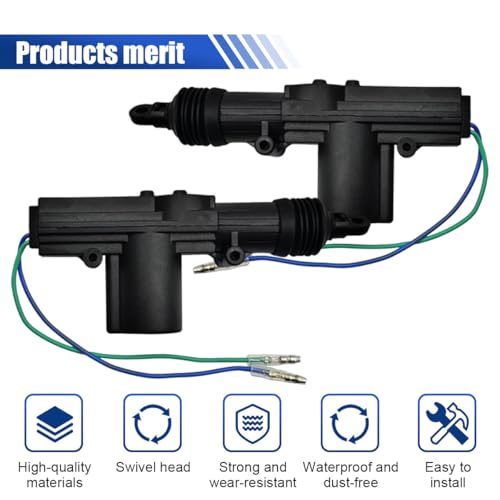 Image of KITUREK Car Power Door Lock Kit, Universal Heavy Duty Car Power Door Lock Actuator 2-Wire 12-Volt Motor for Most Automotive Central Locking System (4PCS)