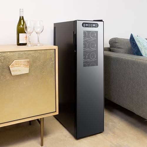 Koolatron 18 Bottle Wine Fridge – Wine Cooler with Glass Door, 1.9 cu. ft (53 L), Beverage Can Refrigerator, Digital Temperature Control/Dual Temperature Zone, Ideal for White, Red, Sparkling Wine