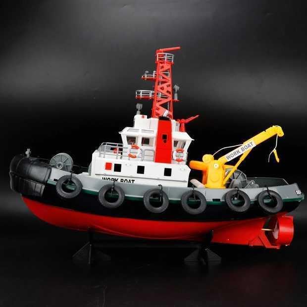 タグボートラジコン/ワークボートラジコン　ヘンロン３８１０　放水機能付 Amazon.co.jp: タグボートラジコン 放水機能付き ヘンロン＃3810