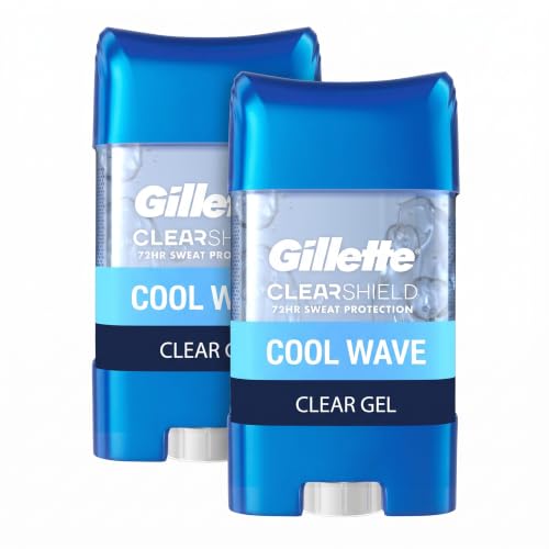 Gillette Antiperspirant and Deodorant for Men, Clear Gel, Cool Wave Scent, 2.85 oz (Pack of 2) - image 1