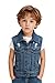 Motteecity Fashion Boys Casual Ripped Denim Stylish Sleeveless Jacket Vest 6T