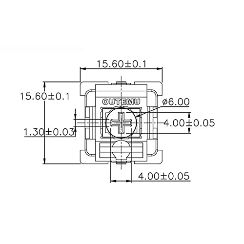 Xuangui Outemu (Gaote) Black Switches, 3 Pin Keyboard Dustproof Switches Diy Replaceable Cherry Mx Equivalent Keyswitch, Linear Switches For Mechanical Gaming Keyboard,20 Pack #TOP6