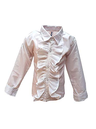 Image of Kaku Fancy Dresses Multicolor Full Sleeves Shirt for School Annual Function Dance Performance - Polka, Frill, Flower Printed Dance Costume for Boys (Only Shirt)