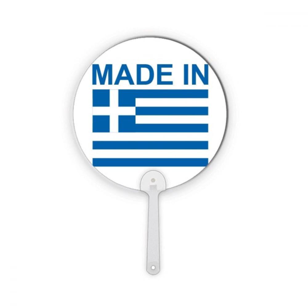 Éventail rond en plastique Greece Country Love accessoire décoration artisanale