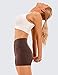 CRZ YOGA Women's Naked Feeling Biker Shorts - 3 Inches High Waisted Yoga Workout Running Spandex Taupe Medium