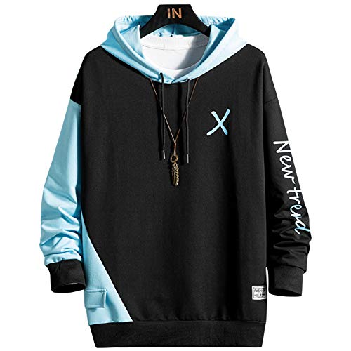 KENAIJING Sweat à Capuche Hommes, Sweat à Capuche Sweat Shirt Manches Longues Hommes (Noir , 3XL) Cover