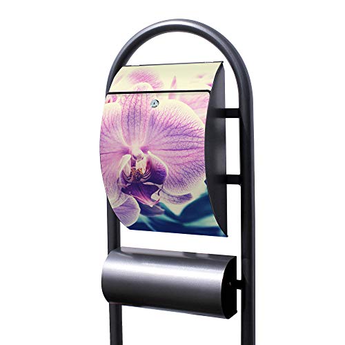 Banjado® Stand Briefkasten in Hammerschlag-Optik in Größe 150x47x22cm...