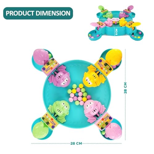 Wembley Hungry Frog Game for Kids Indoor Family Board Games Bean Eating Frog Toys for Kids Activity 2 to 4 Player Fun Interactive Crristmas Birthday Gift Girls Boys Toys - Proudly Made in India