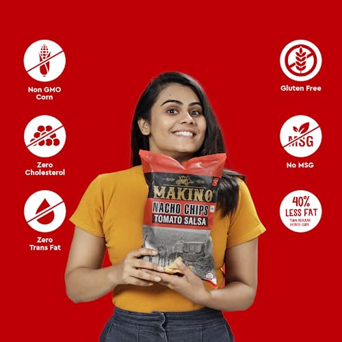 Image of Makino Nacho Chips (Multi Pack, Each 150 gm)(Pack of 3) (Tomato Salsa)