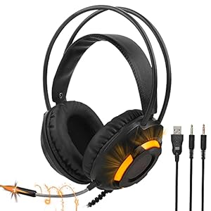 SHUAIGUO AX120 Luminous Headset 3,5 mm Audio-USB-Anschluss 50 mm Surround Bass Sound Musik Kopfhörer Omnidirektionales…