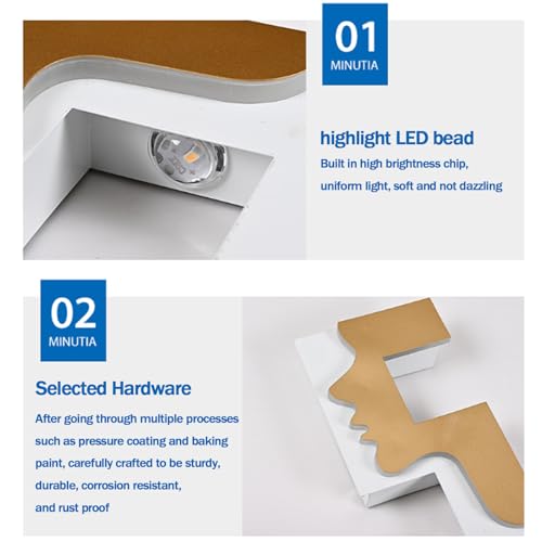 Aplique de pared moderno LED regulable en color oro con sensor 5