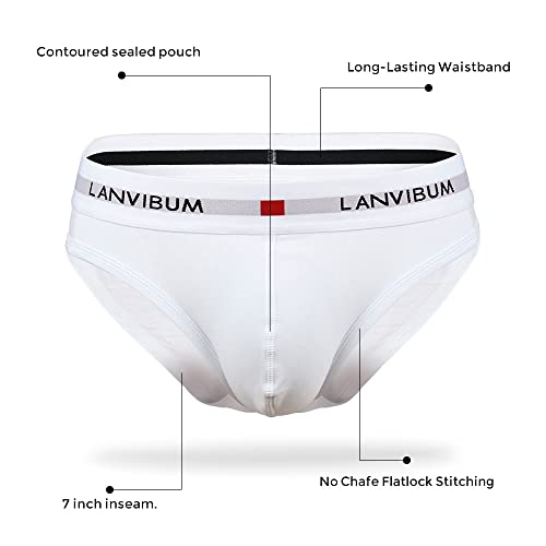 Hoofesan Mens Underwear Briefs Pack Stretch Cotton Low Rise Briefs For Men Wide Waistband Multipack #TOP4