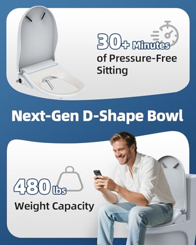 image for SmartWhale Electric Bidet Toilet Seat, Heated Toilet Seat Elongated wi