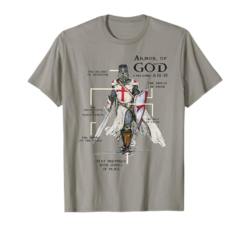 Caballeros Templarios Cruzados Espada Anillo Orden Armadura de Dios Camiseta
