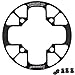 UPANBIKE Protection de Plateau de vélo de Montagne 104 BCD en Alliage d'aluminium pour pignons de pédalier 32~34T, 36~38T, 40~42T(Noir, 36T-38T)