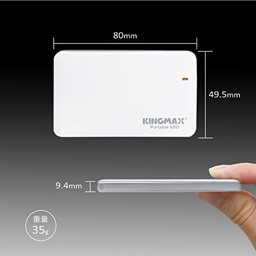 Amazon | KINGMAX キングマックス 外付SSD ポータブル SSD 400MB/s(R