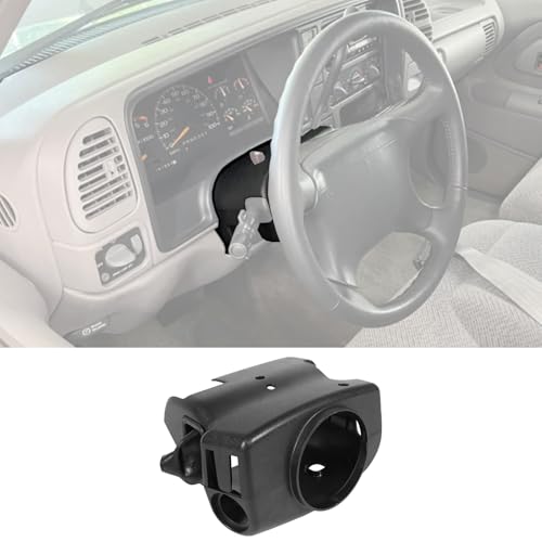 PFRREOR Upper & Lower Steering Column Cover Shroud + Shifter Boot fit For Chevy Tahoe GMC Yukon 1995-2000 Automatic Transmission Replace 26036498 26036499
