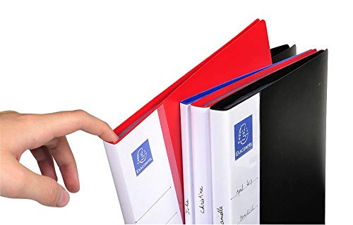 Exacompta - Portalistini in formato DIN A4, in PP, 20 buste, nero, 1 confezione, contenuto della confezione: 20 buste