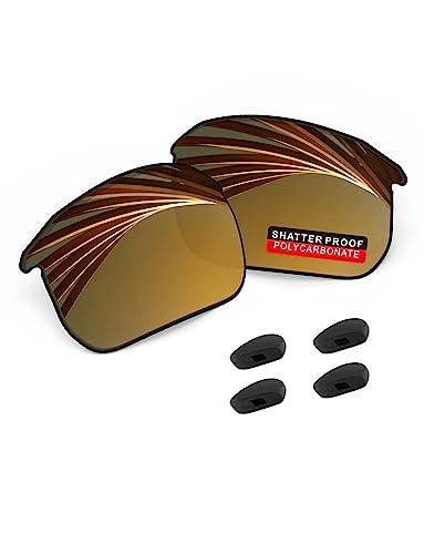 Image of PRO+ Polycarbonate Polarized Replacement Lenses & Nose Pads for BOSE Tempo BMD0011 Sunglasses - Flash Bronze