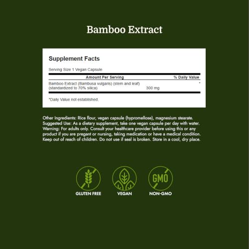 Swanson Bamboo Extract Silica Capsules