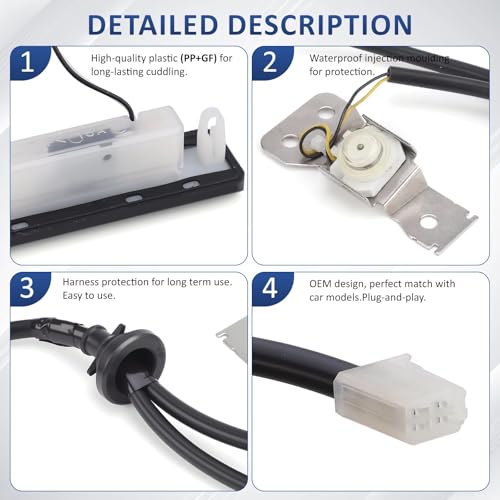 Interruptor de puerta trasera Prius 8490547010 con sellado hermético contra agua 4