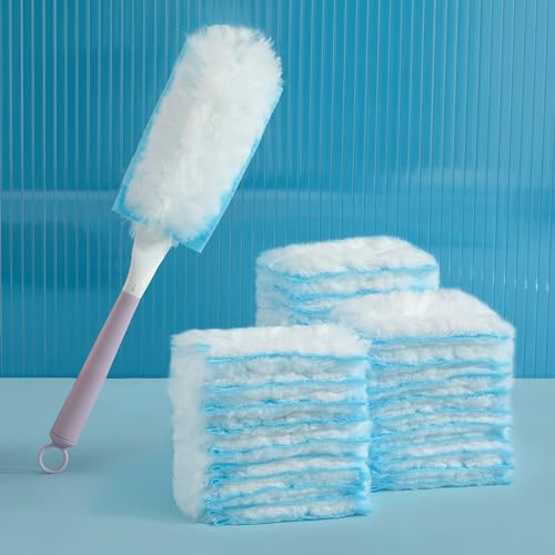 Image of JOYMOOP Disposable Duster Set, 30 Pcs 360 Heavy Duty Duster Refills with 1 Dusting Wand, Disposable Dusters for Cleaning Home & Car, Multi-Surface Dusters, for Dusting Corners, Ceiling Fans, Furniture