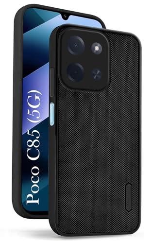 Image of Jkobi Rubberised Back Cover Case for Poco C85 5G (Textured Grip Design | Micro-Fiber Cloth Inside | Slim and Light Weight | Soft Touch and Feel)